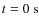 $t =
0~{\rm s}$