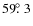 $59\hbox{$.\!\!^\circ$ }3$