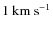 $1\hbox{ km s}^{-1}$