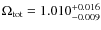 $\Omega_{{\rm tot}}= 1.010_{-0.009}^{+0.016}$