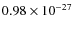 $0.98\times 10^{-27}$