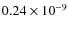 $0.24\times 10^{-9}$