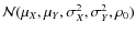 ${\cal N}(\mu _{X},\mu _{Y}, \sigma _{X}^{2},\sigma _{Y}^{2},\rho_{0} )$