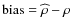 ${\rm bias} = \widehat{\rho}-\rho$