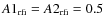 $A1_{\rm rfi} = A2_{\rm rfi} = 0.5$