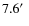 $7.6\hbox{$^\prime$ }$