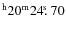$^{\rm h}20^{\rm m}24 \hbox{$.\!\!^{\rm s}$ }70$