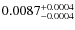 $0.0087^{\rm + 0.0004}_{-0.0004}$