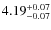 $4.19^{\rm + 0.07}_{-0.07}$