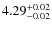 $4.29^{\rm +0.02}_{-0.02} $