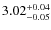 $3.02 ^{\rm +0.04}_{-0.05}$