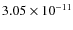 $3.05\times 10^{-11}$