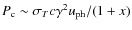 $P_{\rm c} \sim \sigma_T c \gamma^2 u_{\rm ph}/(1+x)$