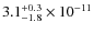 $3.1^{\rm +0.3}_{-1.8}\times10^{-11}$