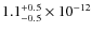$1.1^{\rm +0.5}_{-0.5}\times10^{-12}$