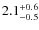 $2.1^{\rm +0.6}_{-0.5}$