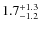 $1.7^{\rm +1.3}_{-1.2}$