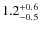 $1.2^{\rm +0.6}_{-0.5}$