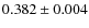 $0.382 \pm 0.004$