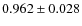 $0.962\pm0.028$