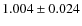 $1.004\pm0.024$