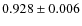 $0.928\pm0.006$