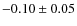 $-0.10\pm0.05$
