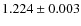 $1.224\pm0.003$