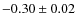 $-0.30\pm0.02$