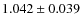 $1.042\pm0.039$