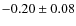 $-0.20 \pm 0.08$