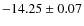 $-14.25 \pm 0.07$