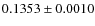 $0.1353 \pm 0.0010$