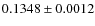 $0.1348 \pm 0.0012$