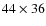 $44\times 36$