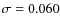 $\sigma=0.060$