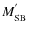 $M_{\rm SB}^{'}$