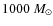 $1000~M_\odot$