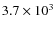 $3.7 \times 10^3$