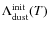 $\Lambda _{\rm dust}^{\rm init} (T)$
