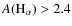 $A({\rm H}_{\alpha}) > 2.4$