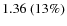 $1.36~(13\%)$