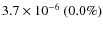 $3.7\times 10^{-6}~(0.0\%)$