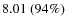 $8.01~(94\%)$
