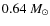 $0.64~ {M}_\odot$