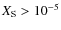 $X_{\rm S} > 10^{-5}$
