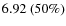 $6.92~(50\%)$
