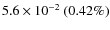 $5.6\times 10^{-2}~(0.42\%)$