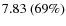 $7.83~(69\%)$