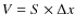 $V = S \times \Delta x$